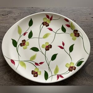 Vintage Blue Ridge Southern Pottery Oval Floral Serving Platter